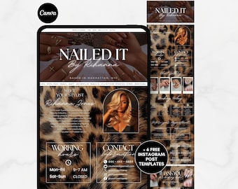Acuity Scheduling Leopard Template Acuity Template Cheetah Nailtech Acuity booking site Nails Acuity Nail Schedule Acuity booking website