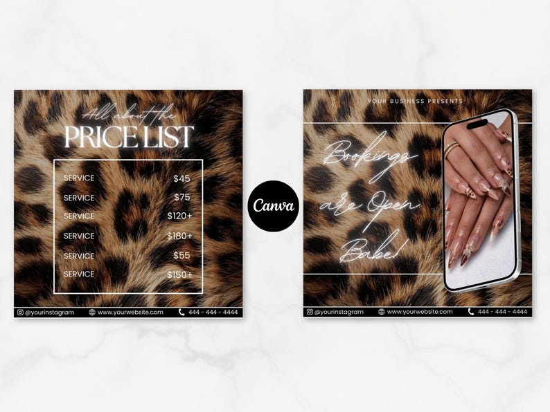 Acuity Scheduling Leopard Template Acuity Template Cheetah Nailtech Acuity booking site Nails Acuity Nail Schedule Acuity booking website image 8