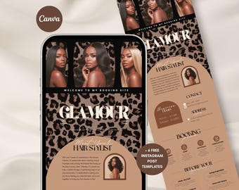 Acuity Scheduling Leopard Template, Acuity Template hair stylist, Acuity booking template hair, acuity braider, acuity booking website