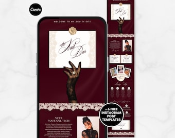 Acuity Scheduling Luxury Lace Acuity Template Nail Tech Acuity Calendar Nail Artist Acuity Nail Schedule Acuity Booking Page website Red