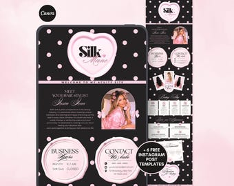Acuity Scheduling Pink Polka Dots Acuity Template Hairstylist Acuity Booking Page Hair Tech Acuity Calendar Braider Schedule Booking Website