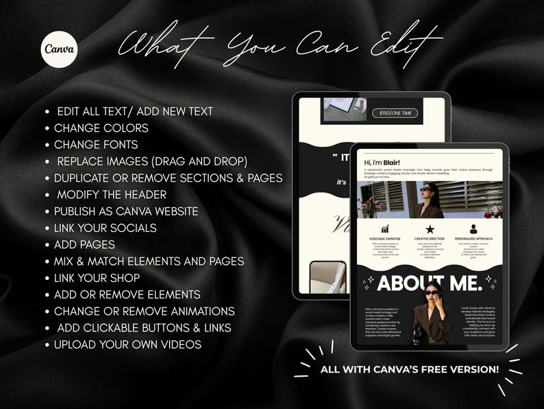 Social Media Manager Portfolio Canva Website Template Marketing Aesthetic UGC Landing Page Content Creator Coach Influencer Course Creator image 6