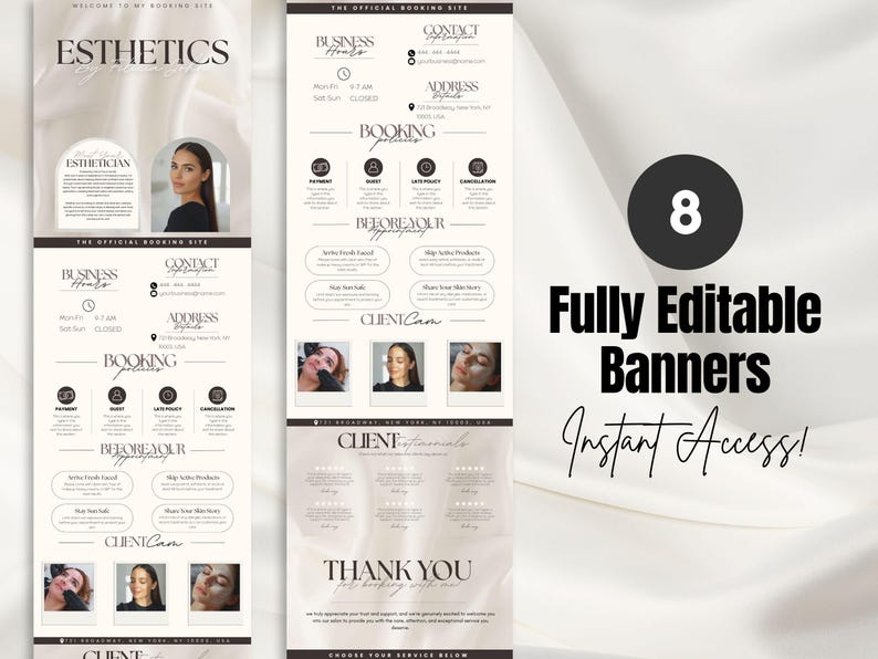 Esthetician Square Booking Site Template, Squarespace Scheduling Template, Esthetician Website, Esthetician Branding, Esthetician Scheduling