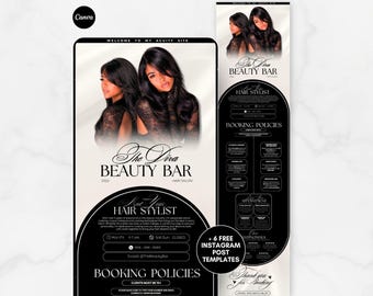 Black & Crème Lace Acuity Scheduling Luxury Acuity Template Hairstylist Acuity Booking Site Template Hair Tech Acuity Booking Website Page