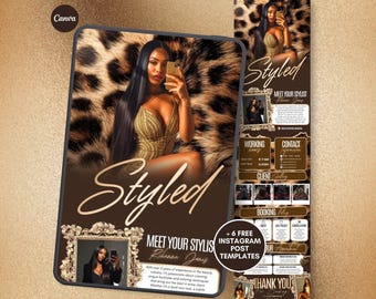 Gold Luxury Acuity Scheduling Leopard Hairstylist Acuity Template Cheetah Acuity Booking Template Hair Tech Acuity Braider Booking Website