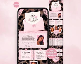 Acuity Scheduling Pink Lace Leopard Acuity Template Lash Tech Acuity Booking Page Lashes Acuity Calendar Lash Artist Schedule Website