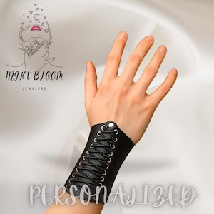 Unisex Leather Wristband Wide Strap Bracelet for Cosplay & Gothic Fashion