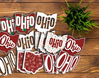 Ohio state custom stickers | Decal for Car, Laptop, Tumbler, Water Bottle | State pride vinyl stickers