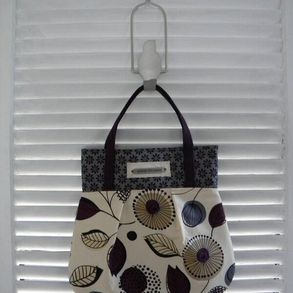 MOTHER'S DAY SALE Handbag: Modern Purple Flowers