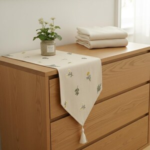 Rustic Chic Breakfast Setting with Floral Table Runner