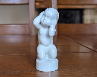 Svend Lindhart B&G 2209 Figurine: Vintage Danish Porcelain Boy