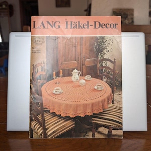 Lang Haekel Decor Swiss vintage magazine manual crochet tablecloths and home decoration