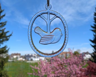 Vintage Kosta Boda Glass Suncatcher: Bertil Vallien Bird Design