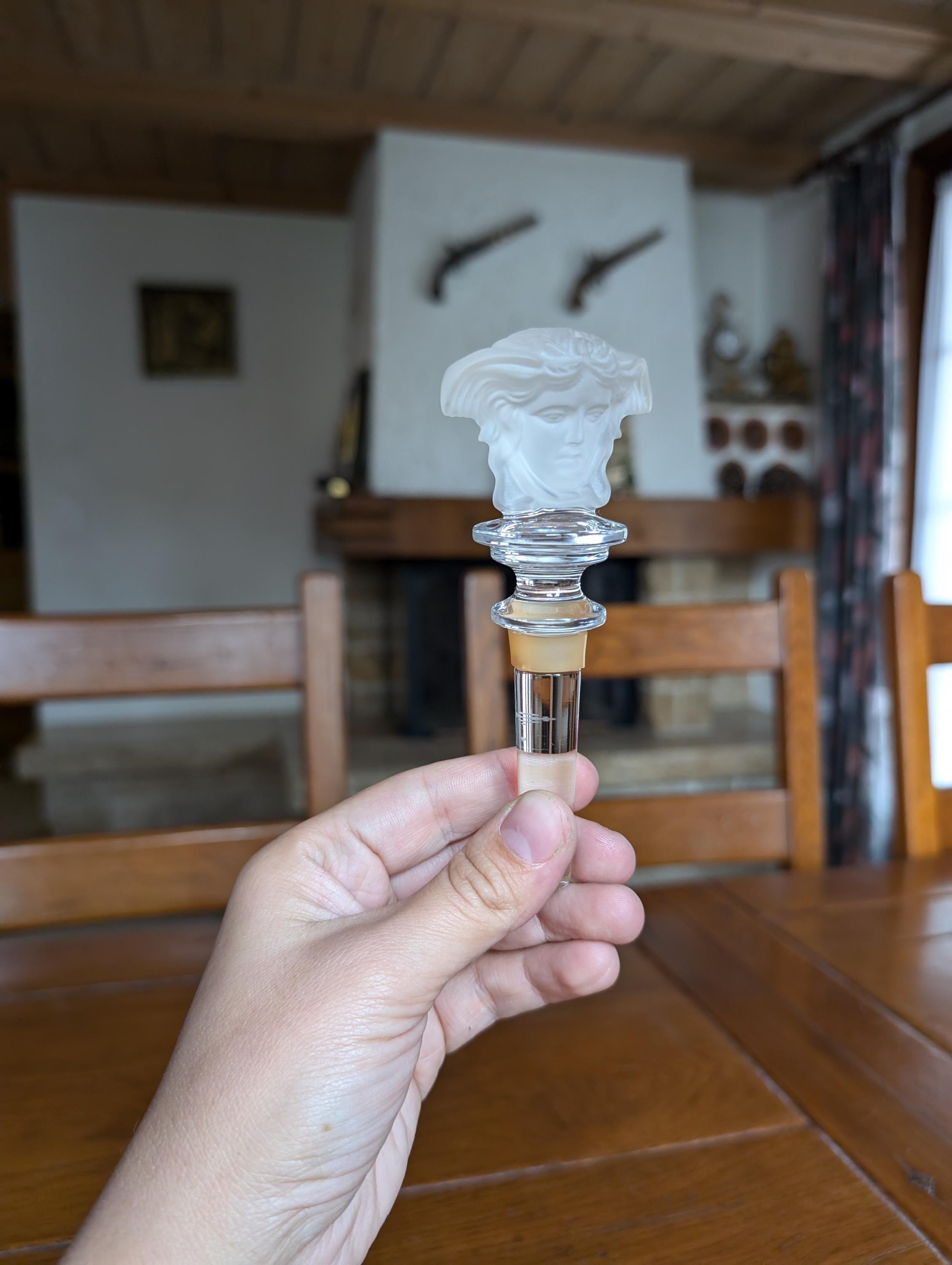 ヴェルサーチ メデューサ ローゼンタール ワインストッパー クリスタル VERSACE Medusa Rosenthal Wine Bottle Stopper Clear Green