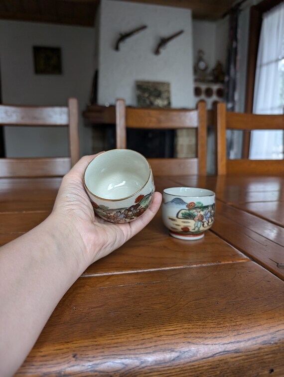 手描きの九谷焼の金彩カップ2個セット - Etsy 日本