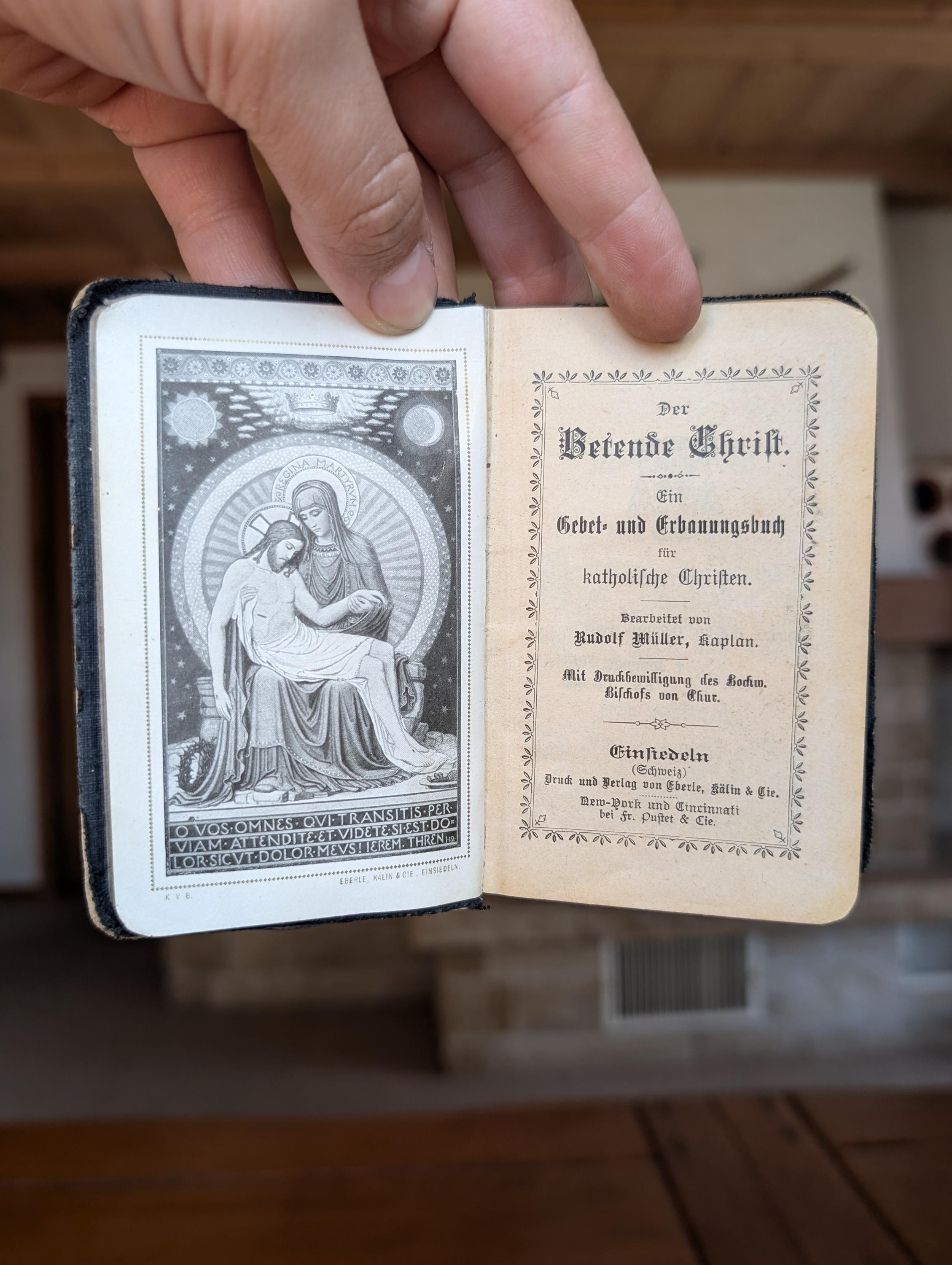 1920年代のドイツのアンティーク祈祷書「Der betende Christus 