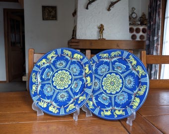 1981年製 SAHARA PAN SET 青 Bopla Bread Plate * LAURA * From the Series PARADISE by Suisse