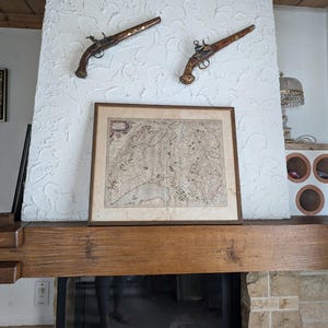 Antique 17th century copper-engraved map of Switzerland by Das Wiflisburg Gergov with detailed regional depiction for collector display