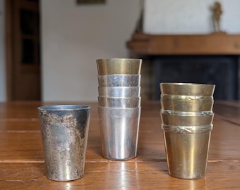 Vintage 800 Silver Shot Cups Set - Classic Barware Collection