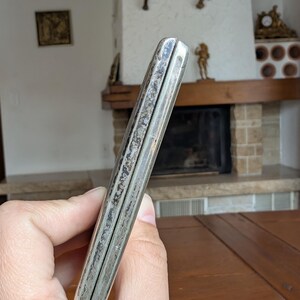 Vintage Alpacca Hoka Cigarette Case, Silver Plated Floral Art Deco image 4