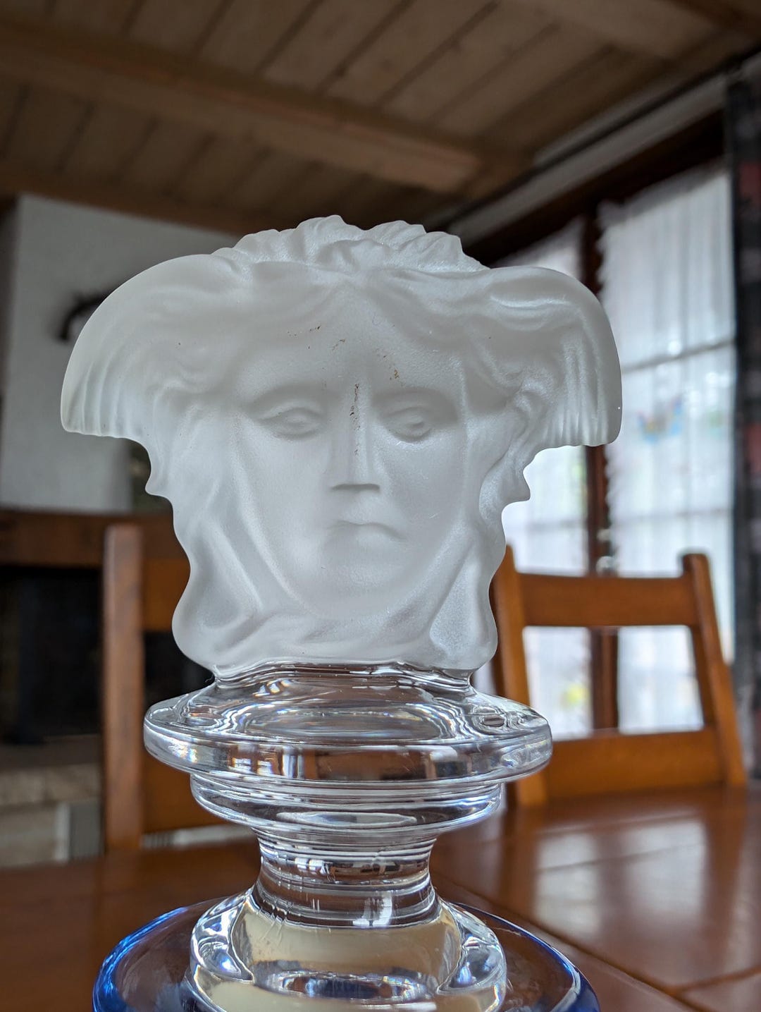 ヴェルサーチ メデューサ ローゼンタール ワインストッパー クリスタル Vintage Versace Rosenthal White Crystal Medusa Wine Bottle