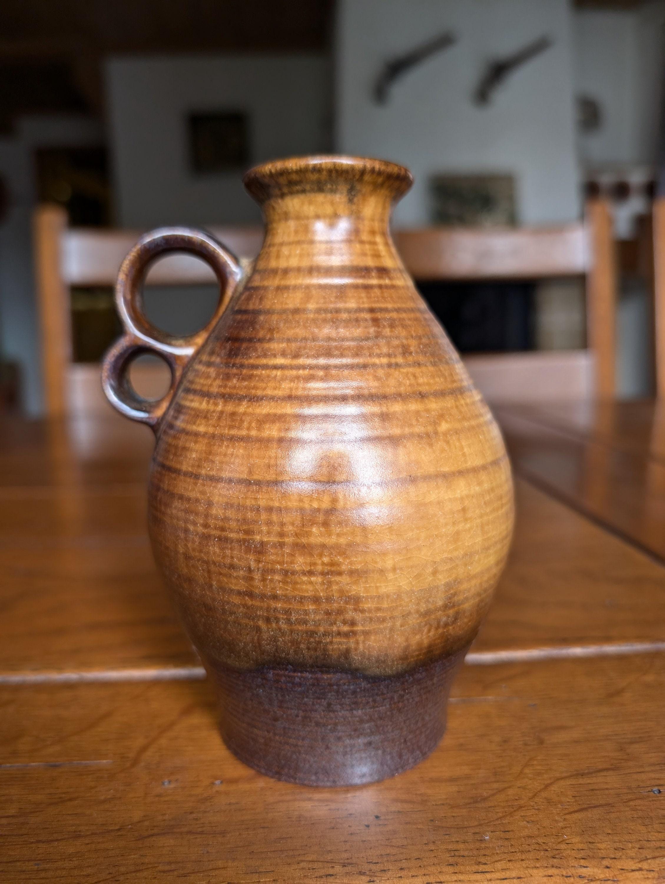 ヴィンテージ シュトイラー花瓶：70年代 茶紫釉、西ドイツ - Etsy 日本
