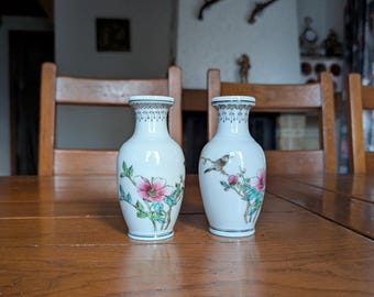 19 世紀中国磁器花瓶 – 30 cm、花のモチーフ - Etsy 日本