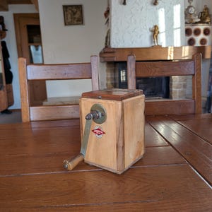 Vintage Leinbrock Ideal 1200 Wooden Coffee Grinder, German Made
