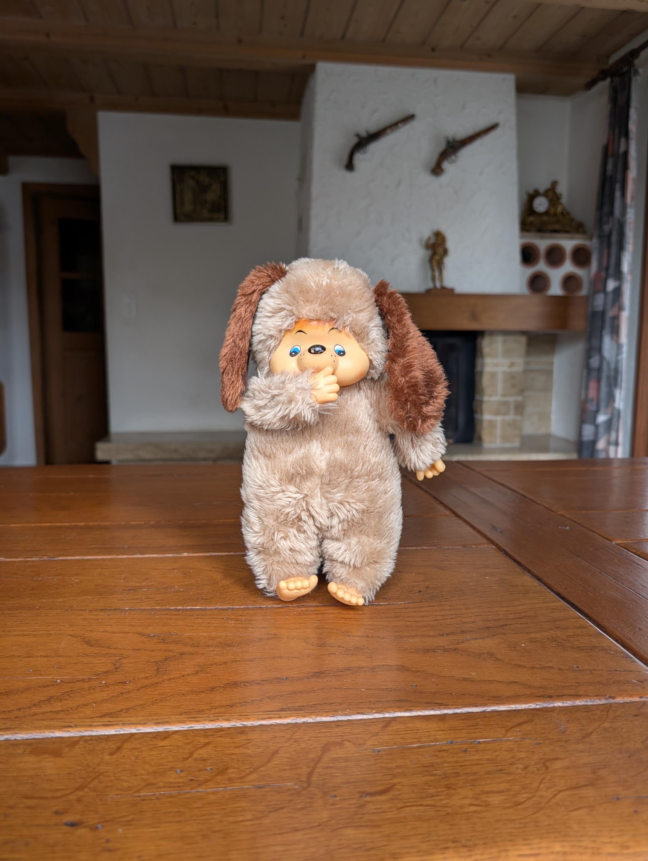 Vintage Monchhichi Plush, 1970s Japanese Dog Costume, Long Ears - Etsy