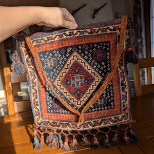 Beluch Bag Face antique rug bag with oriental style tassels for exquisite decoration