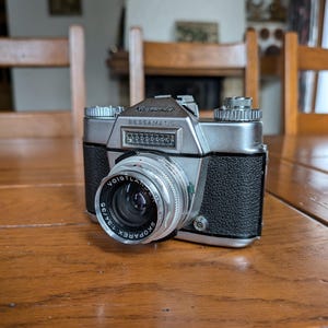 Voigtländer Bessamatic vintage 1960s 35mm film camera with Skoparex 1:3.4 lens rare West German collectible for analog photography lovers