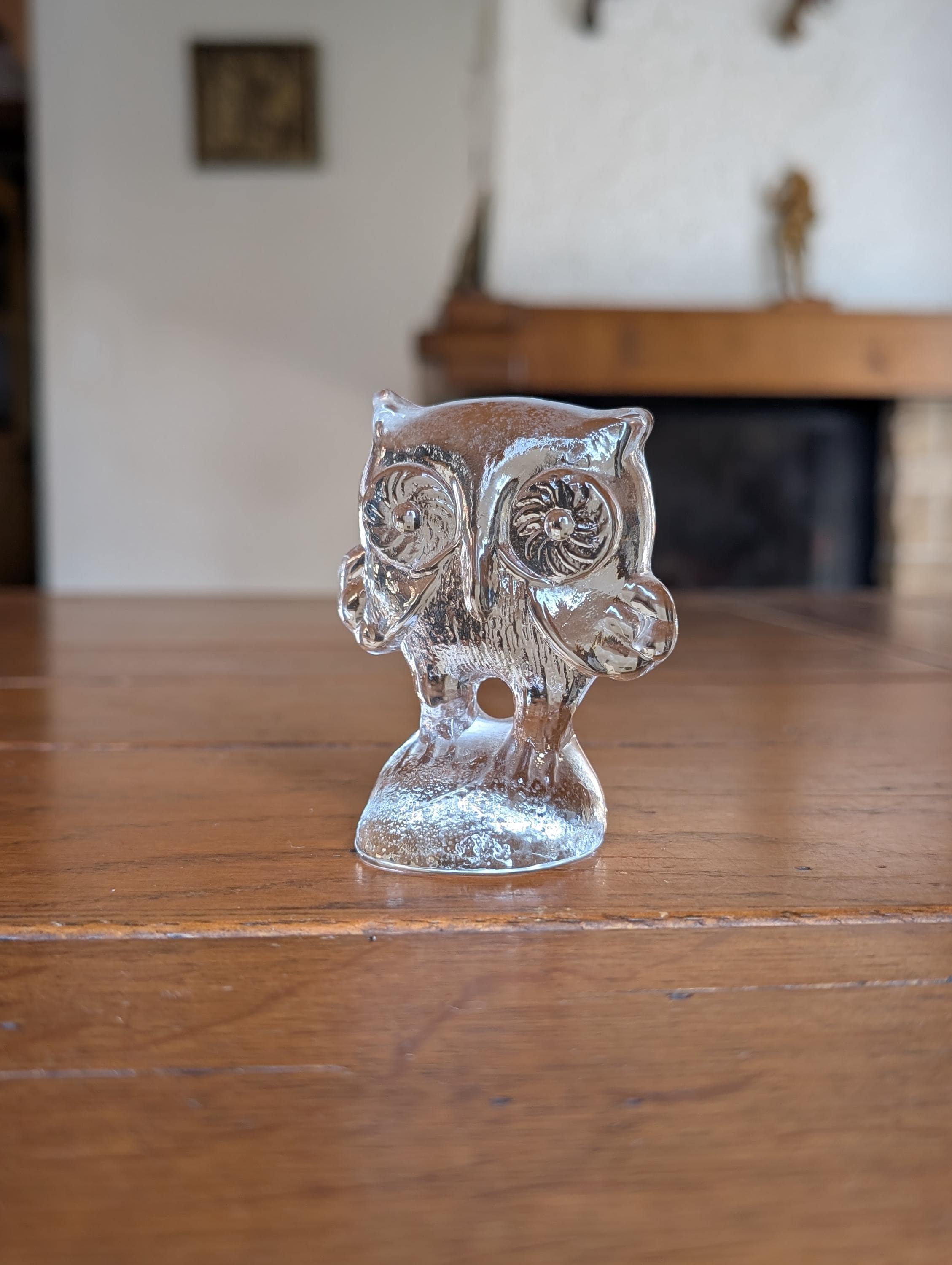 Kosta Boda Vintage Owl Sculpture in Glass Figurine by Bertil