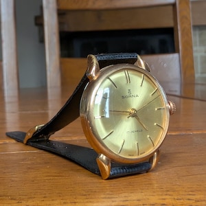 SORNA Swiss NOS vintage 50s unisex mechanical wristwatch from Switzerland