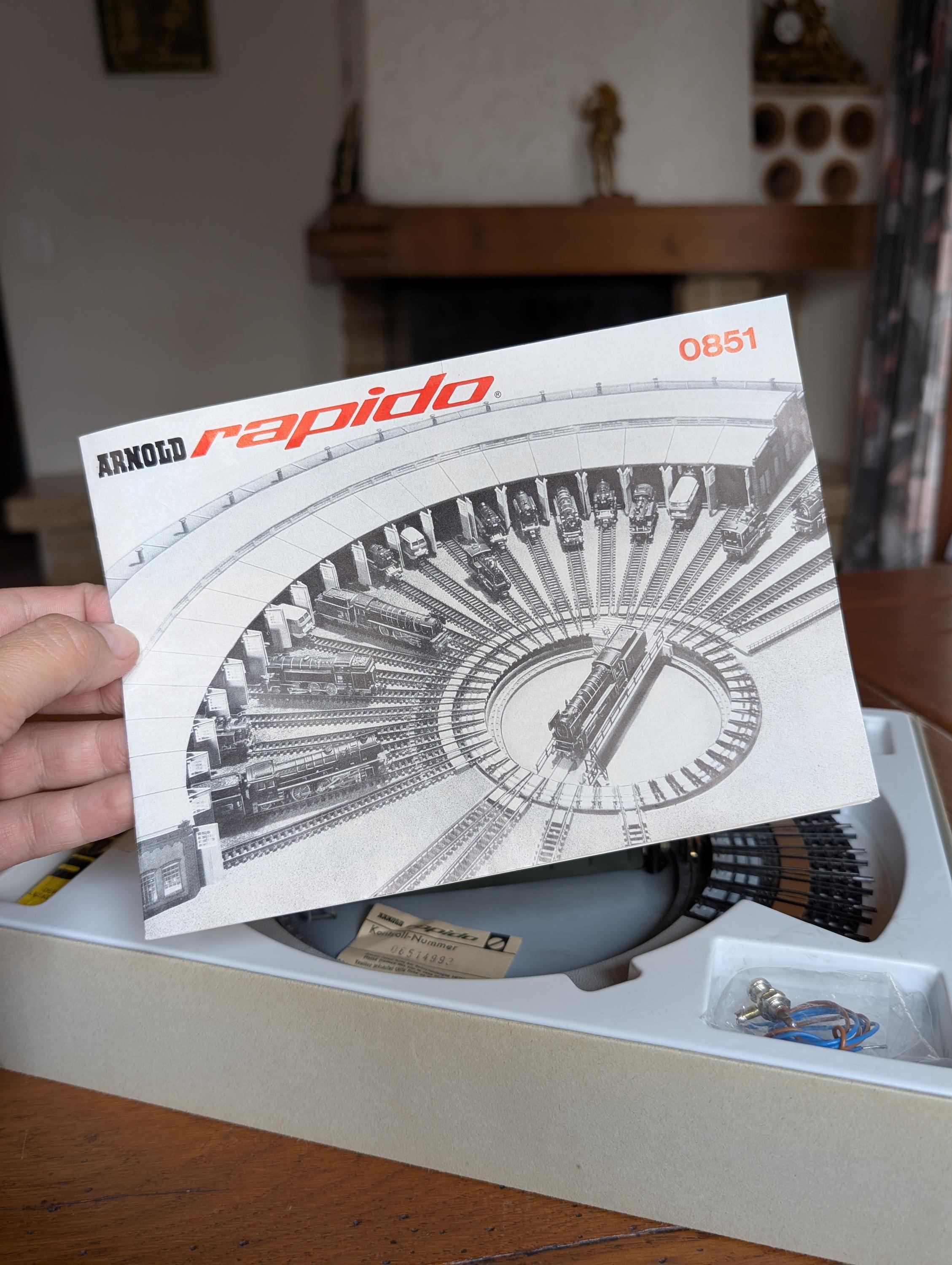 Arnold Rapido 0851 Vintage H0/N Railway Turntable Set for Model