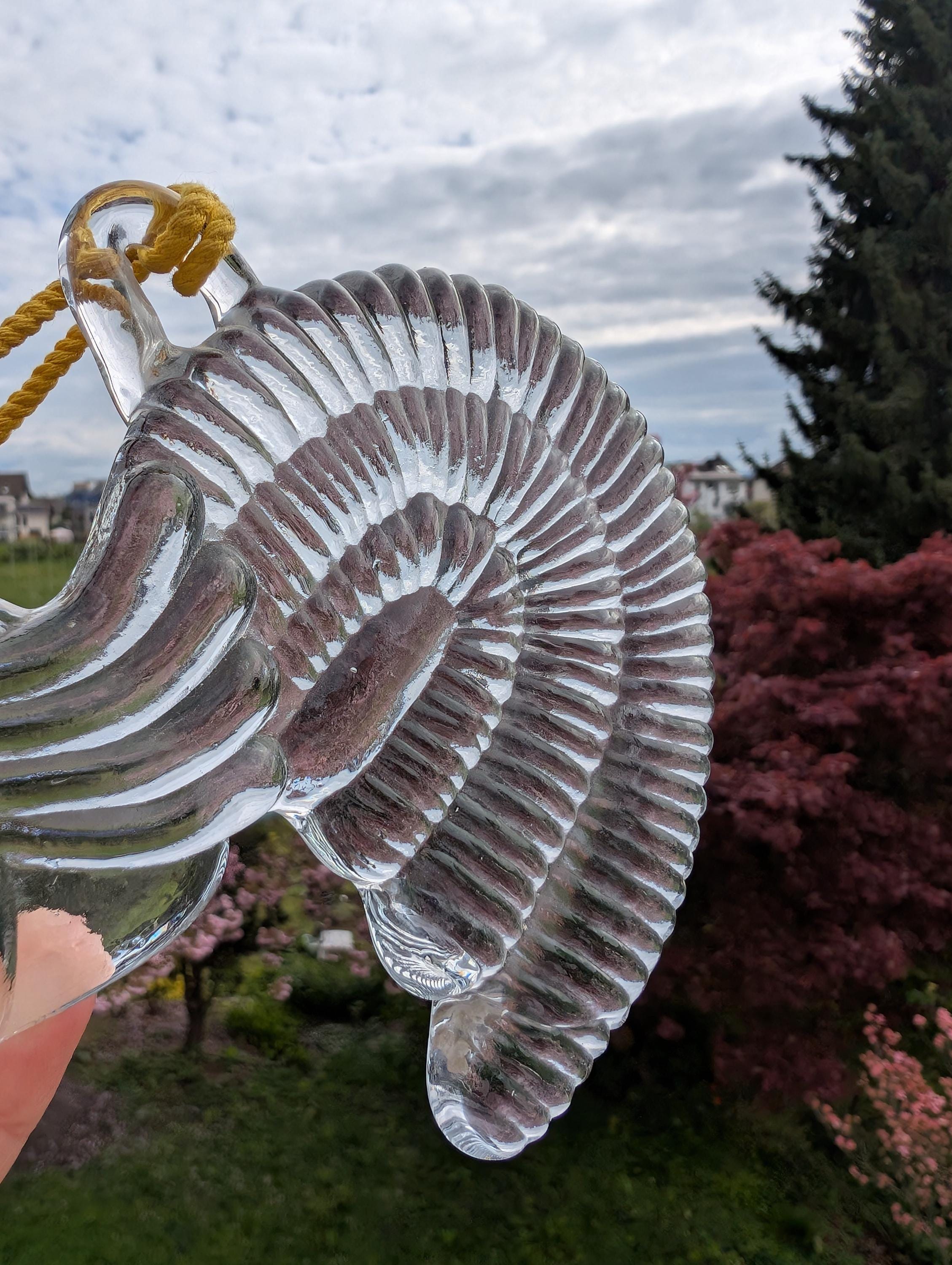 Kosta Boda Glass Rooster Suncatcher: Vintage Swedish Window