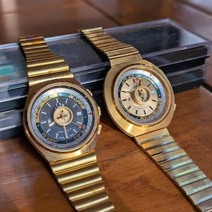 The Moslems Watch Monte Carlo by Dalil Men&#39;s automatic Swiss wristwatch from the 70&#39;s in a gold case