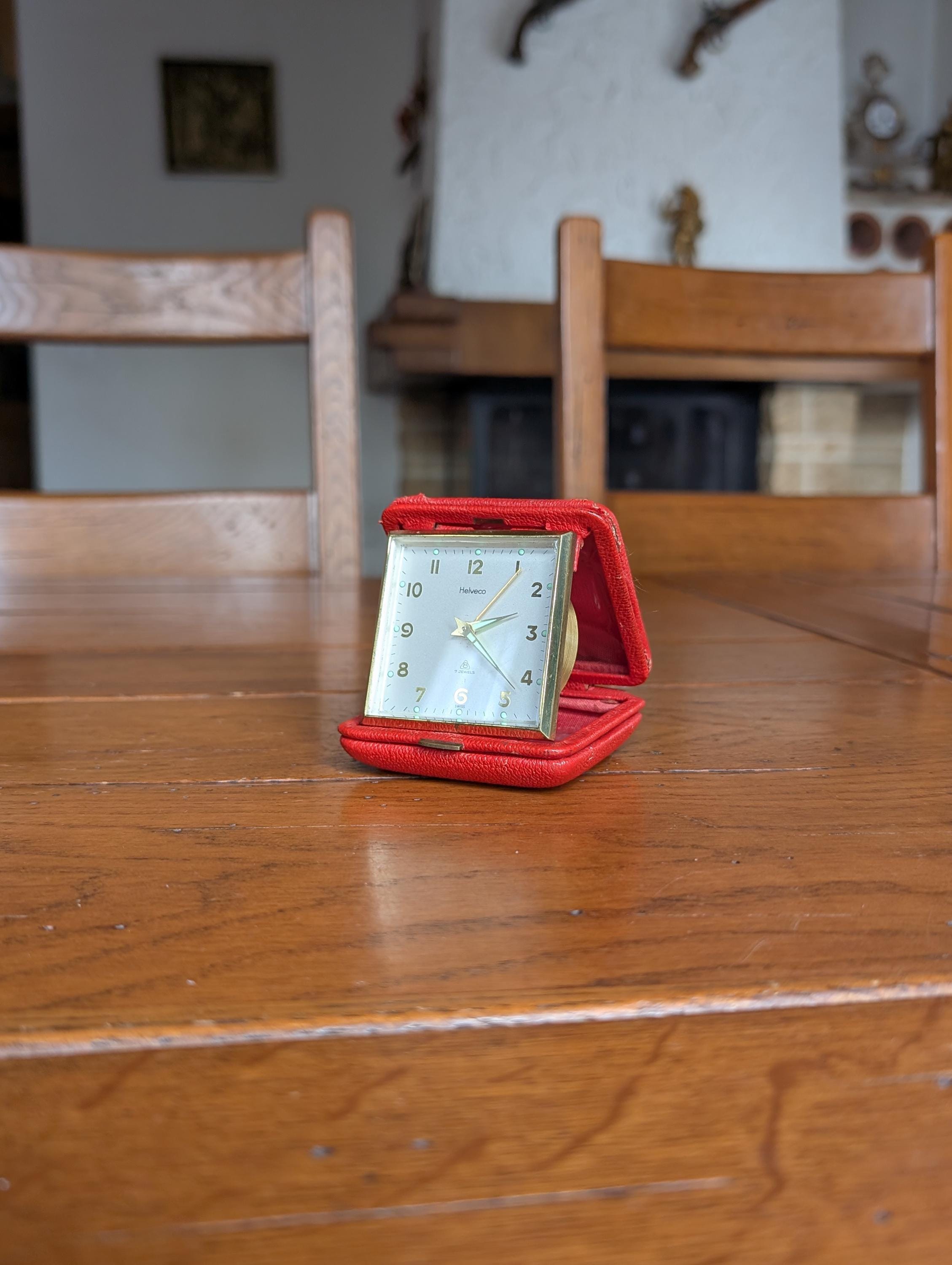 ヴィンテージ TMHOP STRIKING 置き時計 ゴールド スイス製