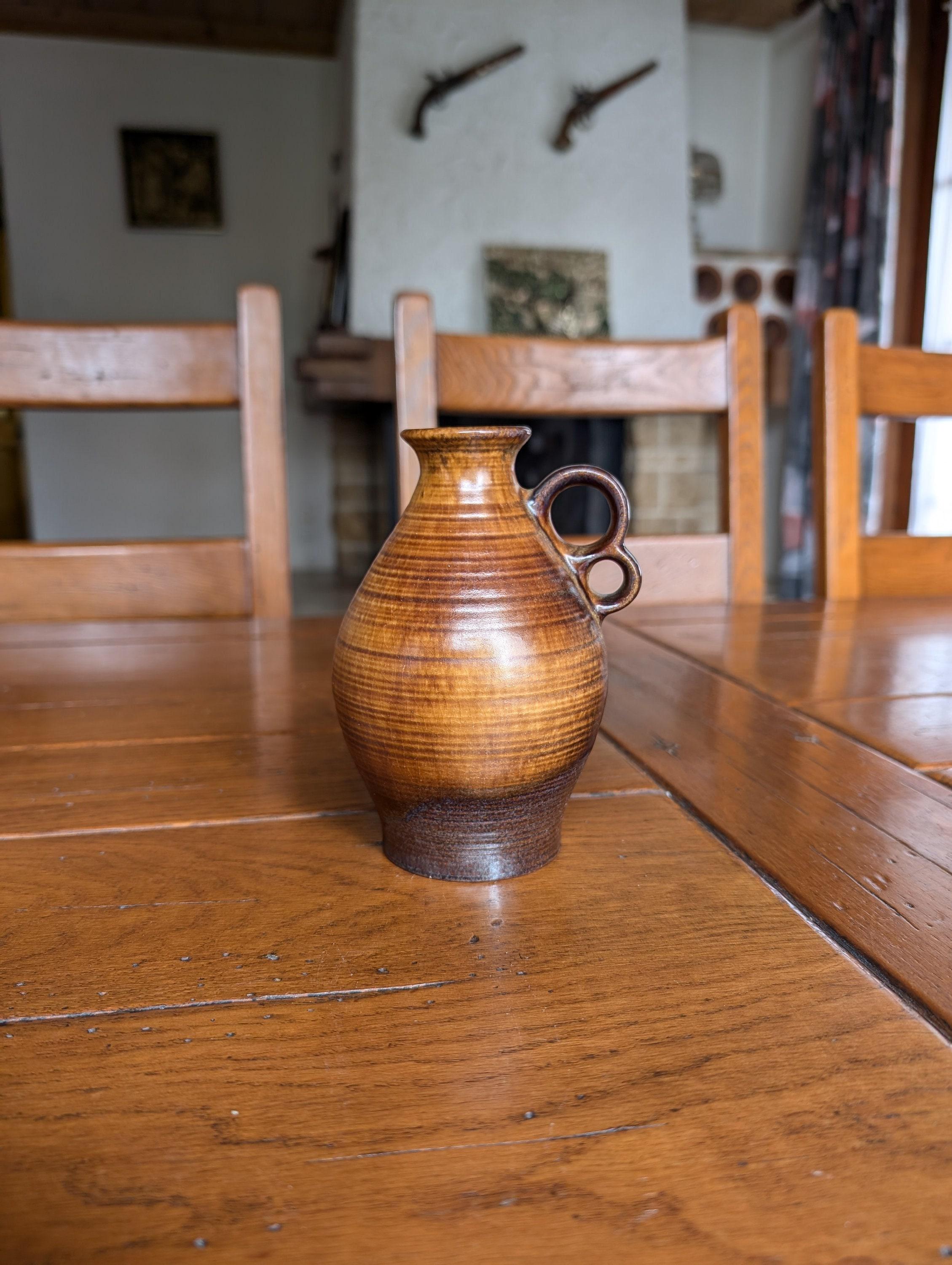 ヴィンテージ シュトイラー花瓶：70年代 茶紫釉、西ドイツ - Etsy 日本