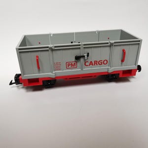 90s Playmobil Geobra 5264 Open freight vintage gray railroad car