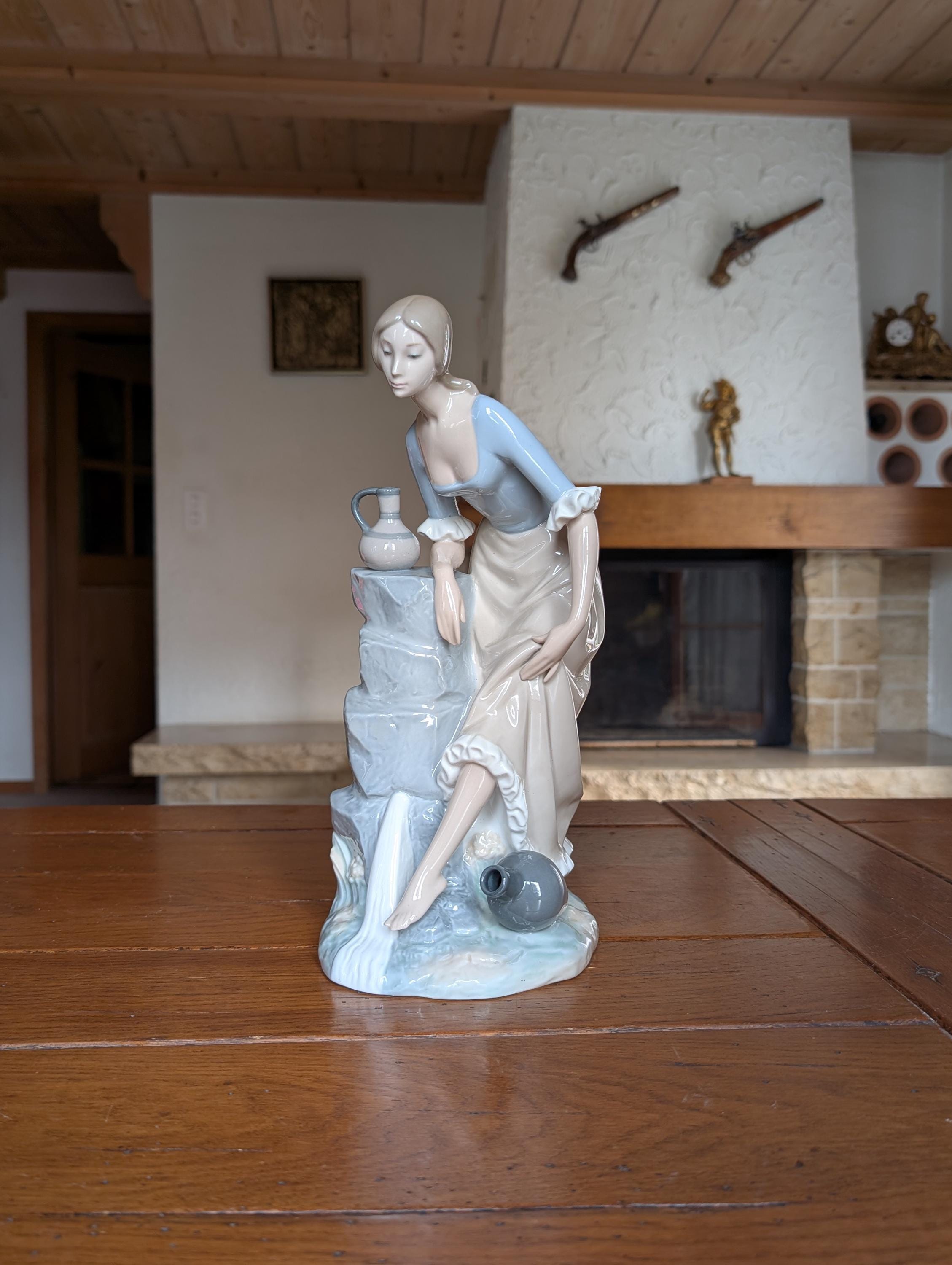 Woman at Well Lladro - Etsy