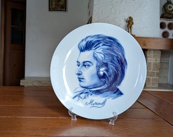 Vintage Meissen Porcelain Plate Mozart 1974 | Collector Wall Decor | Antique German Porcelain
