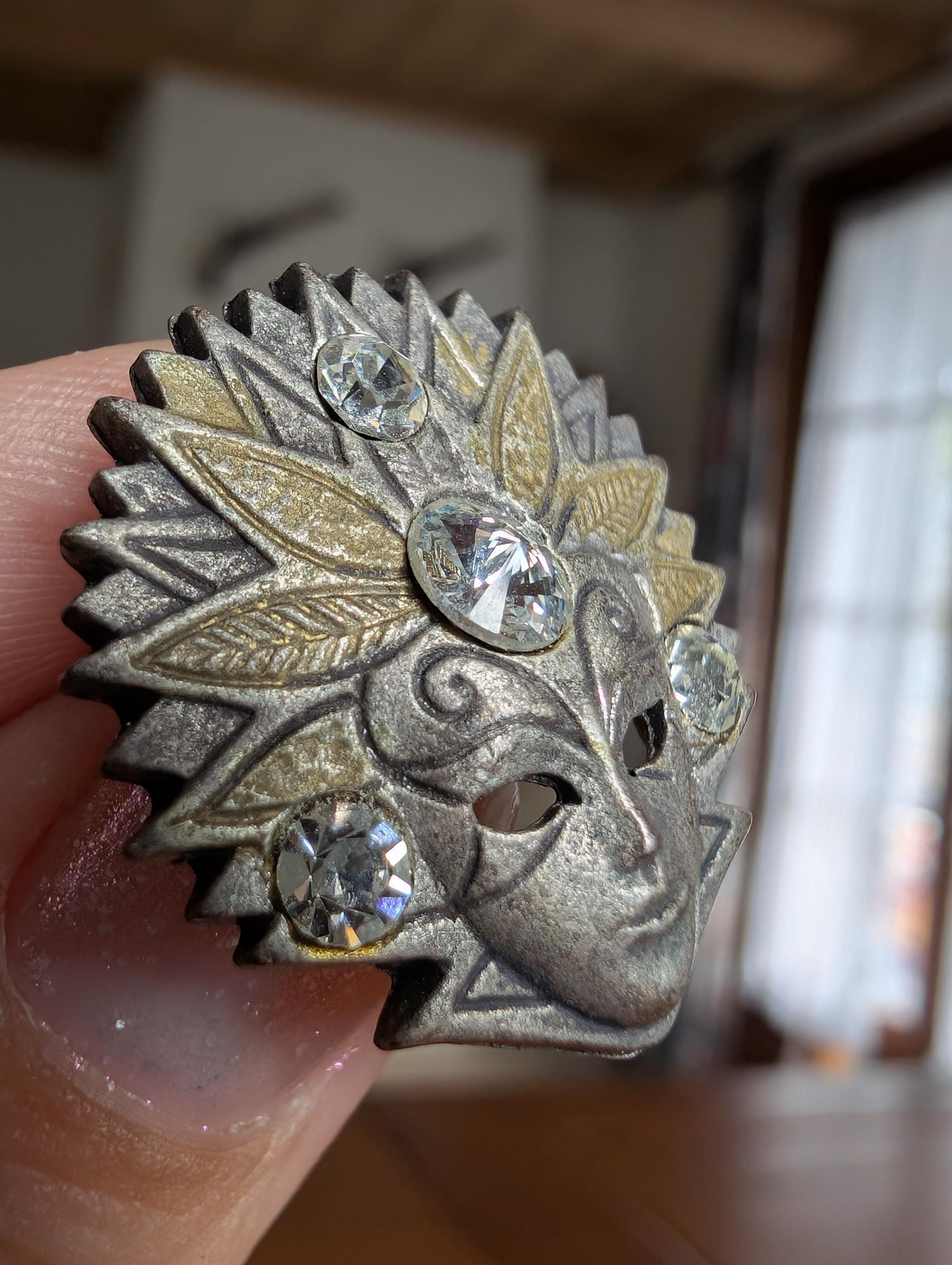 Masques de Venise: Masque Vénitien Luxe - Strass sur Métal
