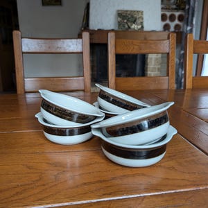 Arabia Karelia Finland set of 6 soup plates for serving porridge or soup Scandinavian mid-century design from Finland