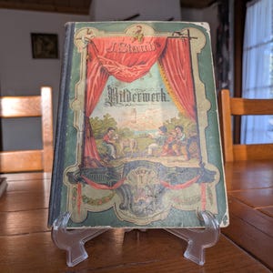 1870s Antique Illustrated Book for Children by J. Staub Pictures for visual instruction for young children