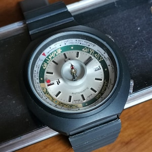 The Moslems Watch Vintage Swiss automatic men’s wristwatch Monte Carlo by Dalil 1970s in gold or black