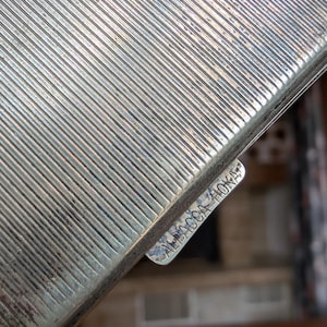 Vintage Alpacca Hoka Cigarette Case, Silver Plated Floral Art Deco image 7