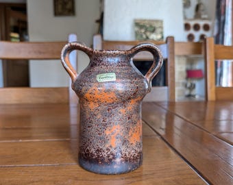 Jarrón Carstens Tonnieshof Fat Lava: decoración de cerámica de Alemania Occidental de los años 70