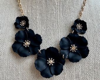 statement necklace, statement necklaces for women, black statement necklace, necklace for women, black necklace for women