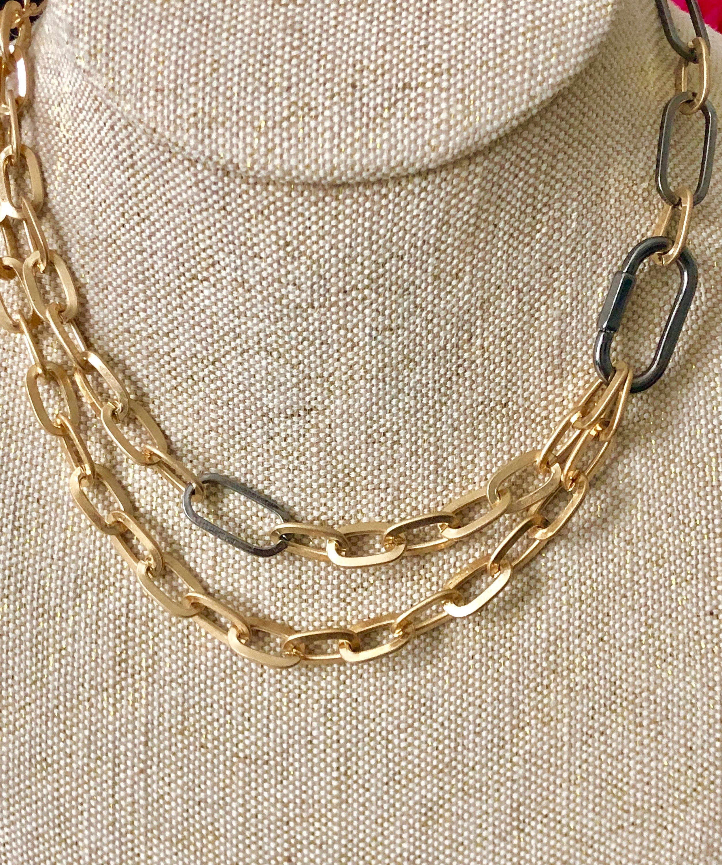 Carabiner necklace carabiner jewelry gold carabiner Etsy