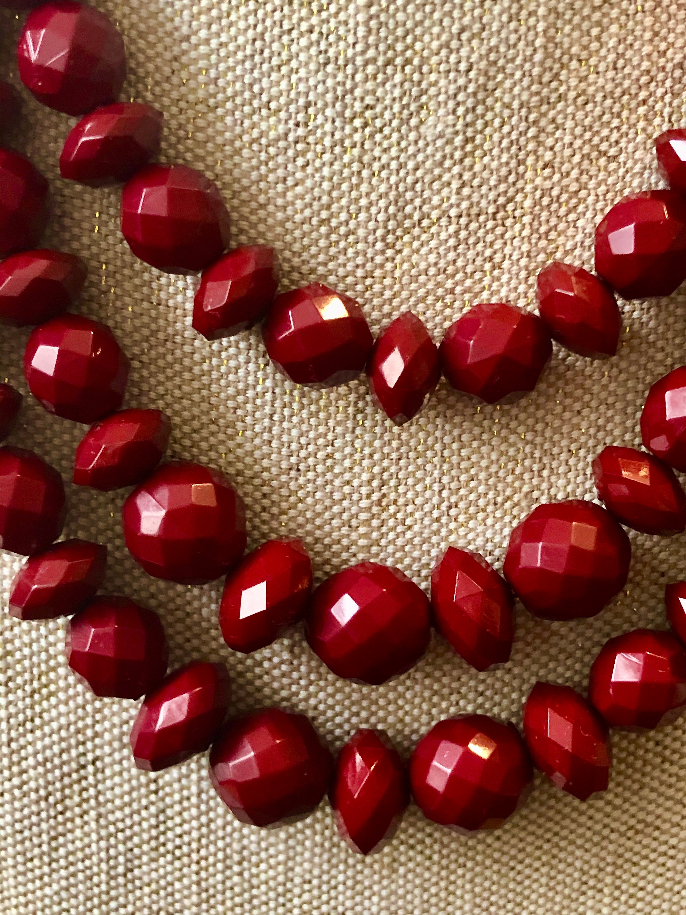 Burgundy Statement Necklace Burgundy Chunky Necklace Etsy